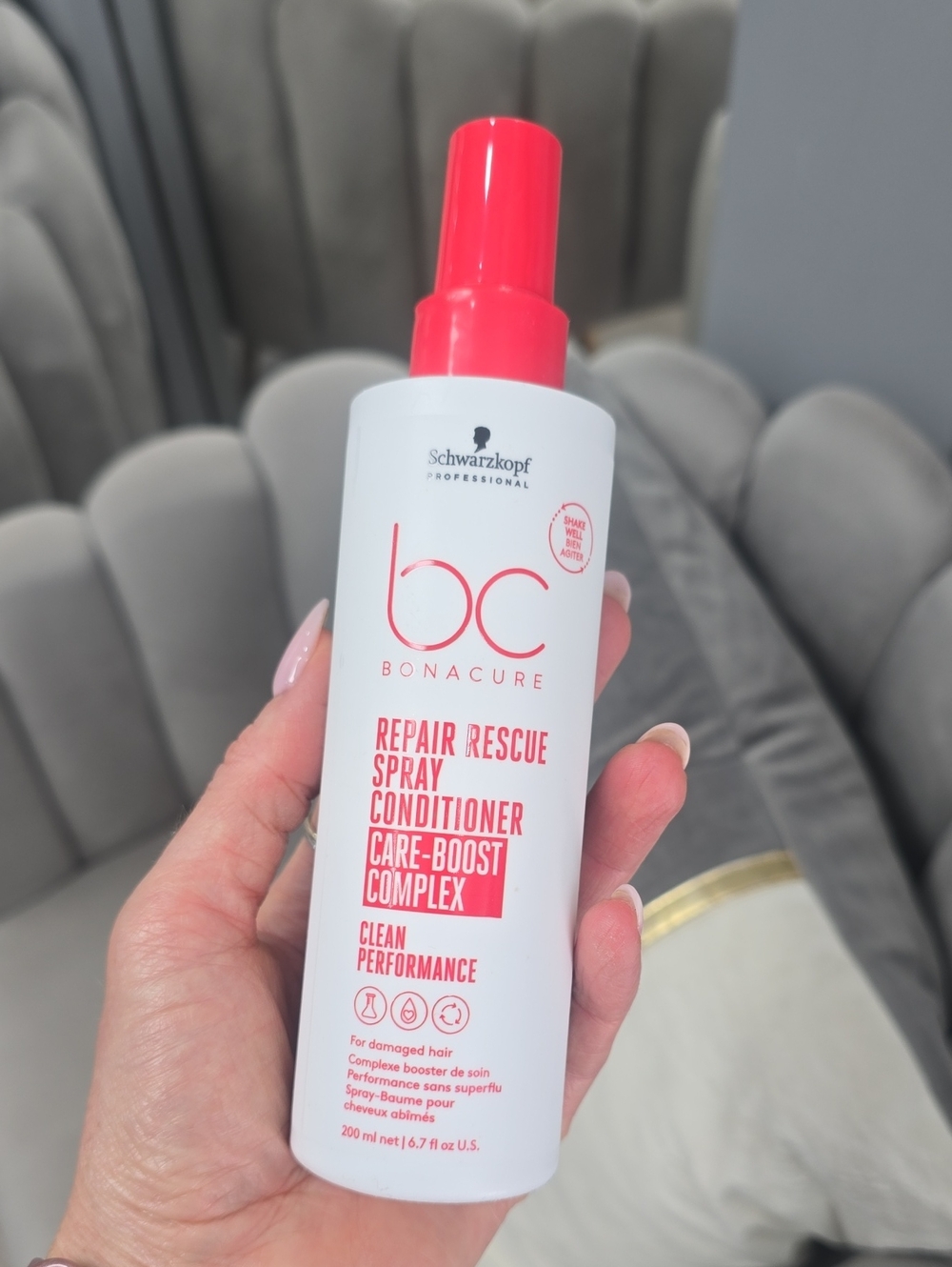 Schwarzkopf Bonacure Repair Rescue Spray Conditioner — White & Pink